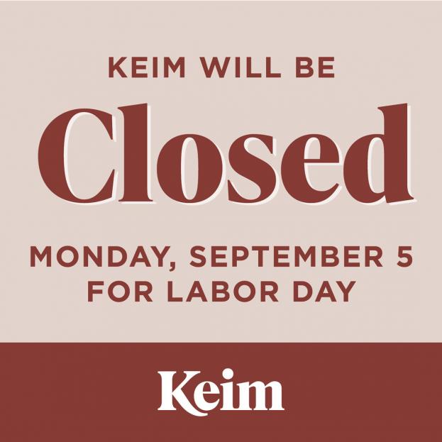 Closed for Labor Day 