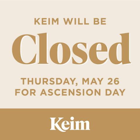 Closed on Ascension Day 